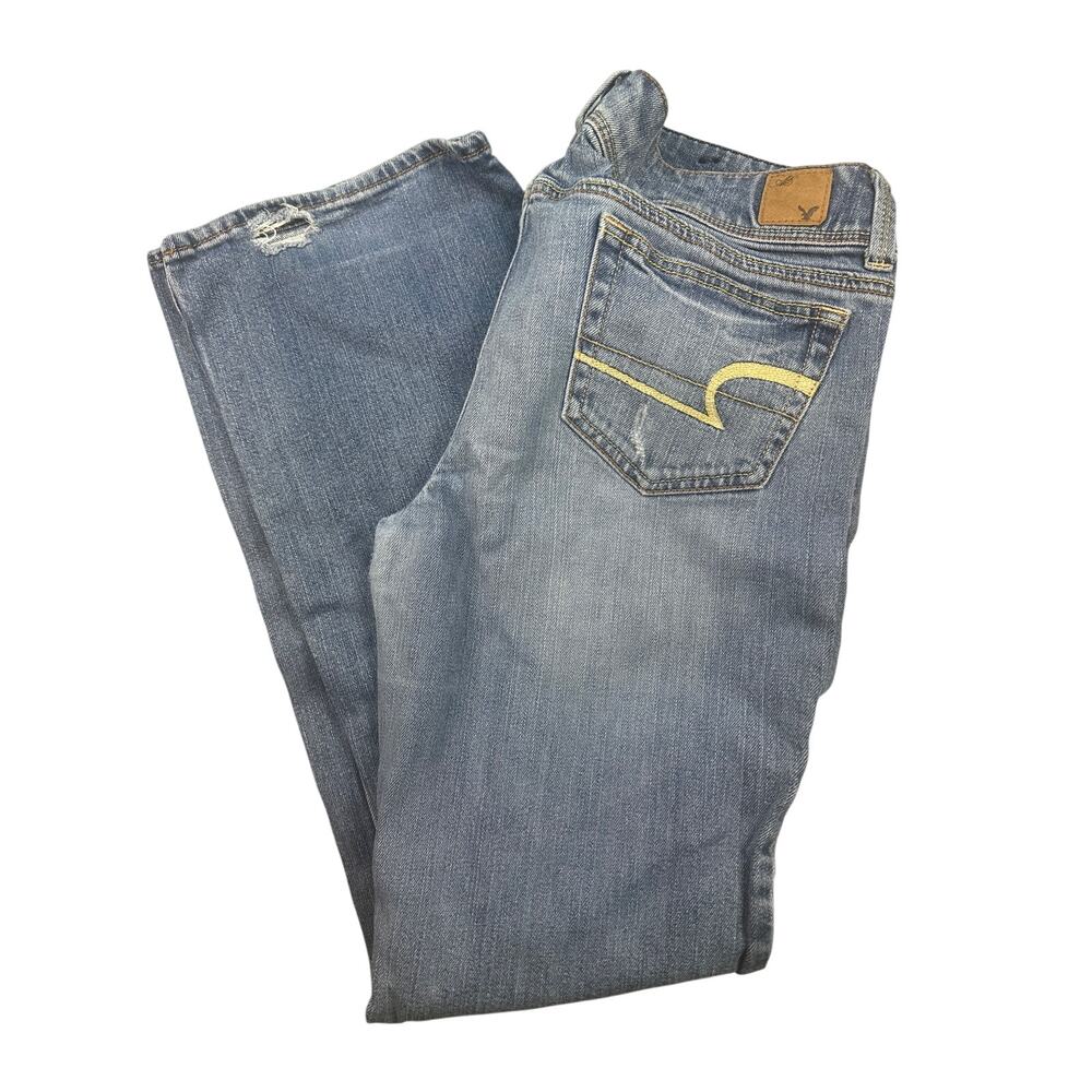 American Eagle Slim Boot Distressed Stretch Jeans 12 Regular